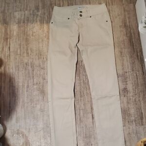 🌻 Blue Crush Beige Pants with Decorative Buttons